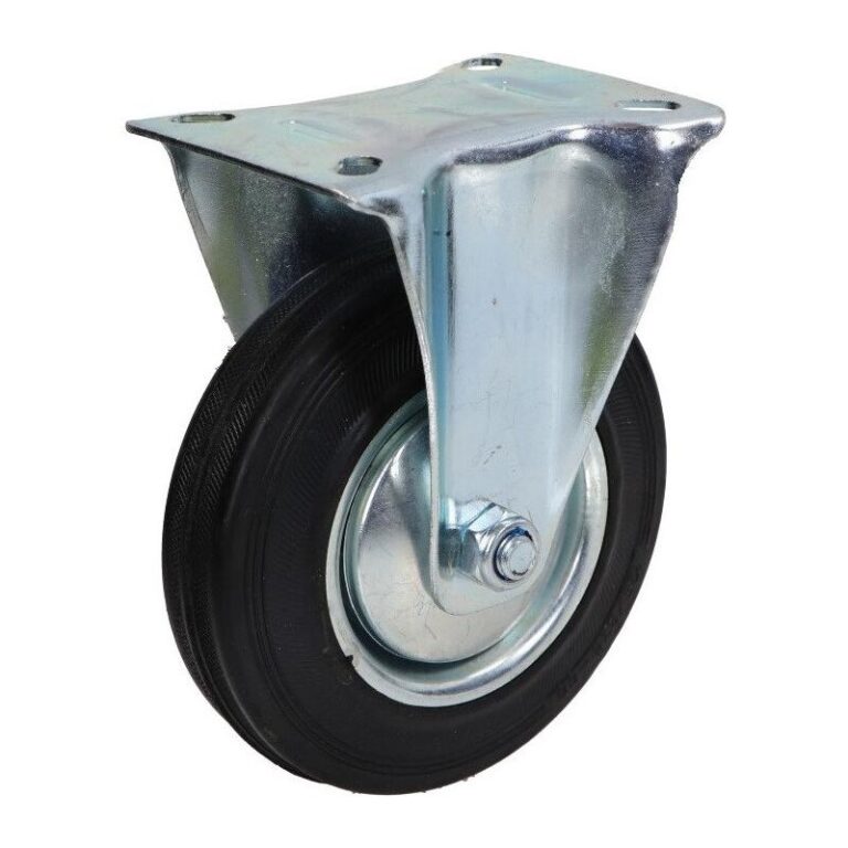 Kółko stałe fi 125mm gumowe z płytą montażową, nośność 100 kg 4002 - 125x37