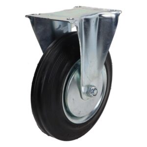 Kółko stałe fi 200mm gumowe z płytą montażową, nośność 185 kg 4002 - 200x50 Kółko stałe fi 200mm gumowe z płytą montażową, nośność 185 kg 4002 - 200x50