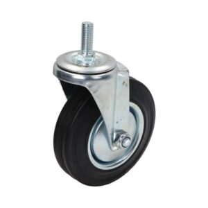 Kółko obrotowe fi 125mm gumowe z gwintowanym trzpieniem, nośność 100 kg N184125 Kółko obrotowe fi 125mm gumowe z gwintowanym trzpieniem, nośność 100 kg N184125