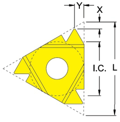 Płytka do gwintowania 16ERM 3.0ISO TG1225 gwint metryczny