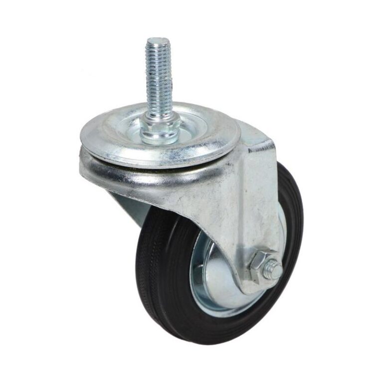 Kółko obrotowe fi 85mm gumowe z gwintowanym trzpieniem, nośność 60 kg N184085