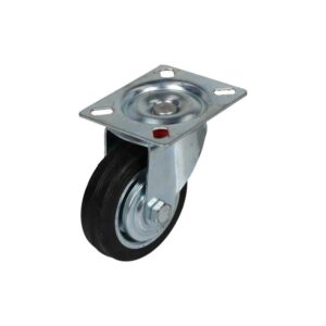 Kółko obrotowe fi 75mm gumowe z płytą montażową, nośność 50 kg 4001 - 75x20