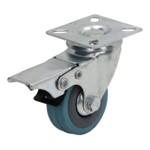 Kółko obrotowe fi 50mm gumowe z hamulcem z płytą montażową, nośność 50 kg N120050DB