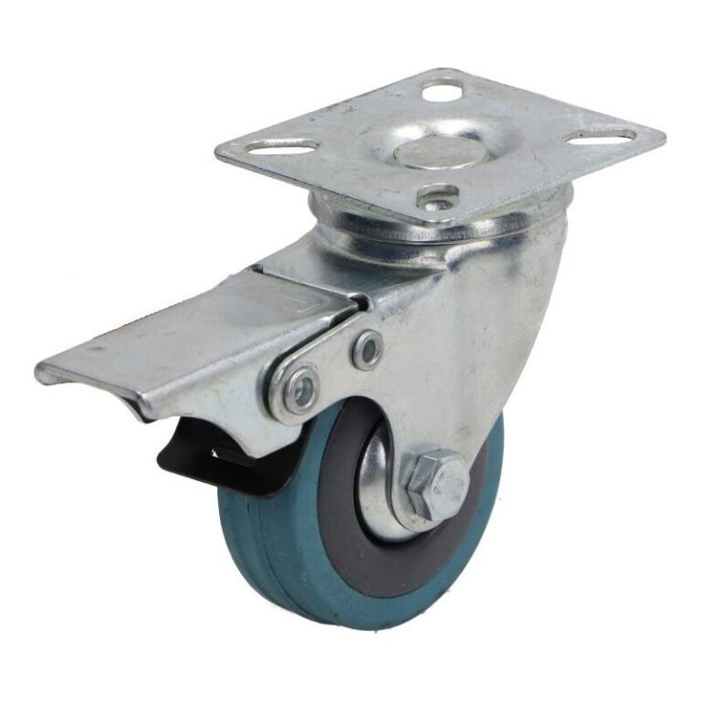 Kółko obrotowe fi 50mm gumowe z hamulcem z płytą montażową, nośność 50 kg N120050DB