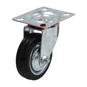 Kółko obrotowe fi 75mm gumowe z płytą montażową, nośność 50 kg 4001 - 75x25