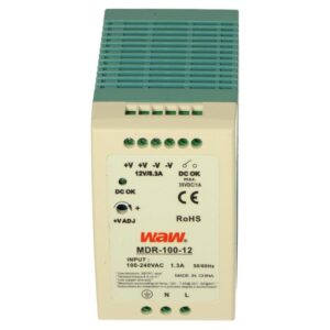 Zasilacz impulsowy MDR-100-12 12V 7.5A Zasilacz impulsowy MDR-100-12 12V 7.5A