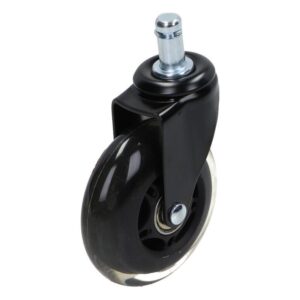 Kółko obrotowe fi 75mm kauczukowe do fotela z trzpieniem, nośność 20 kg FOTK - 50
