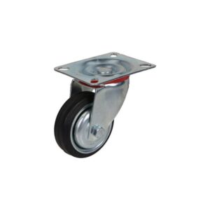 Kółko obrotowe fi 85mm gumowe z płytą montażową, nośność 60 kg 4001 - 85x25