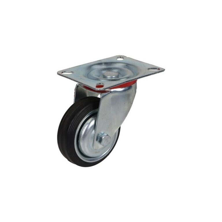 Kółko obrotowe fi 85mm gumowe z płytą montażową, nośność 60 kg 4001 - 85x25