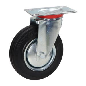 Kółko obrotowe fi 125mm gumowe z płytą montażową, nośność 100 kg 4001 - 125x37