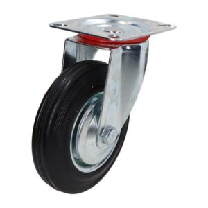 Kółko obrotowe fi 160mm gumowe z płytą montażową, nośność 145 kg 4001 - 160x40