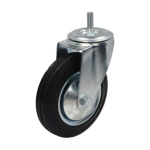 Kółko obrotowe fi 160mm gumowe z gwintowanym trzpieniem, nośność 150 kg N184160