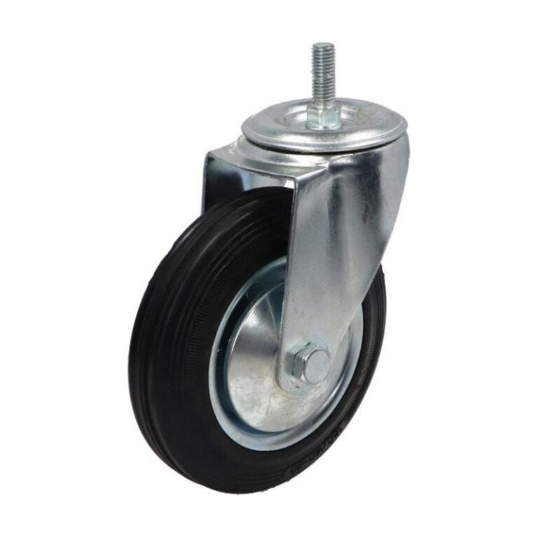 Kółko obrotowe fi 160mm gumowe z gwintowanym trzpieniem, nośność 150 kg N184160