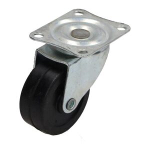 Koło obrotowe fi 50mm gumowe z płytą montażową 2028 - 50x22 Koło obrotowe fi 50mm gumowe z płytą montażową 2028 - 50x22