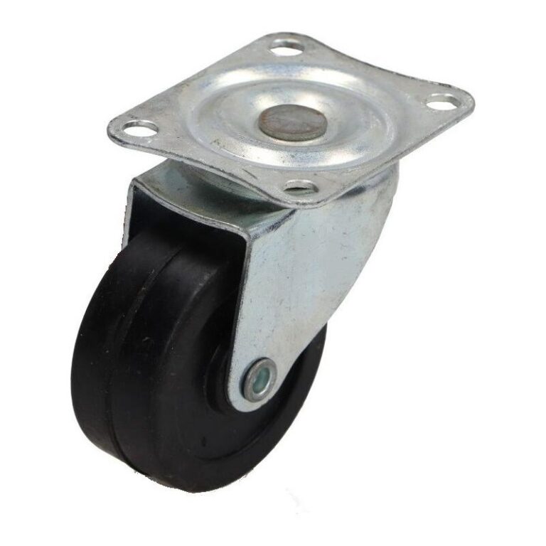 Koło obrotowe fi 50mm gumowe z płytą montażową 2028 - 50x22