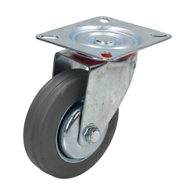 Kółko obrotowe fi 100mm gumowe z płytą montażową, nośność 70 kg 4021 - 100x30