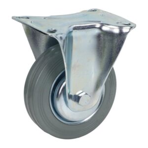 Kółko stałe fi 100mm gumowe z płytą montażową, nośność 70 kg 4022 - 100x30