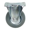 Kółko stałe fi 100mm gumowe z płytą montażową, nośność 70 kg 4022 - 100x30 - obrazek 2