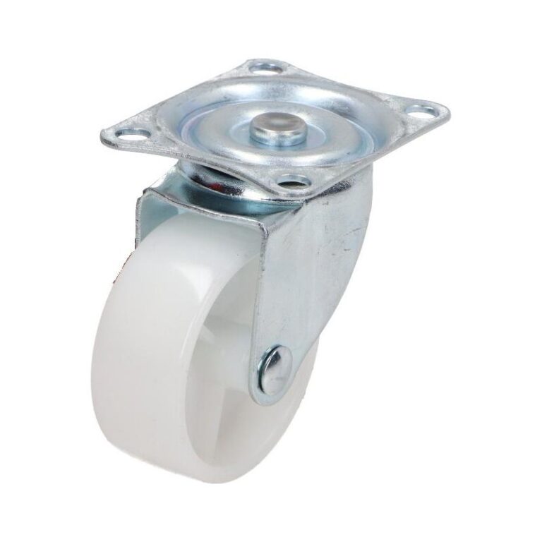 Kółko obrotowe fi 50mm plastikowe meblowe z płytą montażową, nośność 50 kg 2042 - 50x20