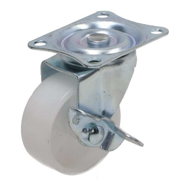 Kółko obrotowe fi 50mm plastikowe z hamulcem z płytą montażową, nośność 30 kg N145050DB