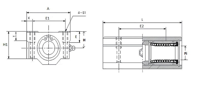 Łożysko liniowe w obudowie SMAG30UU-L