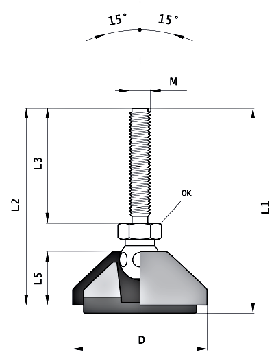Stopa wahliwa D50 M12 L85 Stopa wahliwa D50 M12 L85