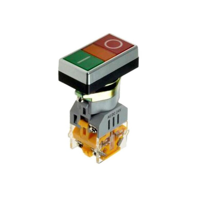 Przycisk sterowniczy podwójny z podświetleniem LAS0-A1J-11S/24, zielony/czerwony, NO/NC, monostabilny Onpow Przycisk sterowniczy podwójny z podświetleniem LAS0-A1J-11S/24, zielony/czerwony, NO/NC, monostabilny Onpow