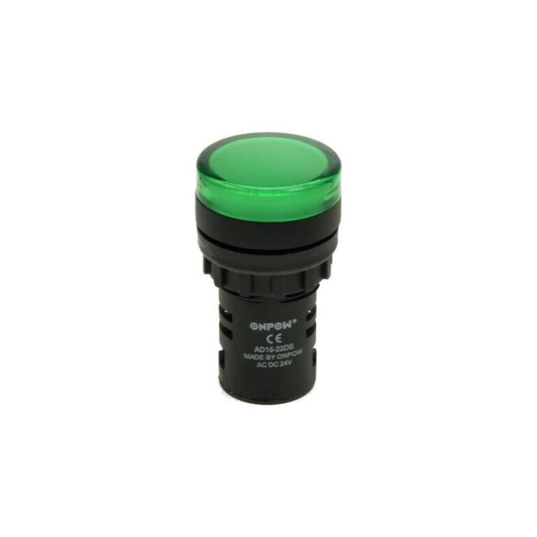 Kontrolka AD16-22DS/G-12V AC/DC zielona, śrubowa Onpow