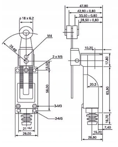Wyłącznik krańcowy LTZ-8108 Onpow Wyłącznik krańcowy LTZ-8108 Onpow