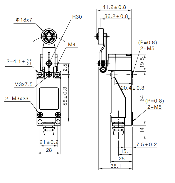 Wyłącznik krańcowy LTZ-8104 Onpow Wyłącznik krańcowy LTZ-8104 Onpow