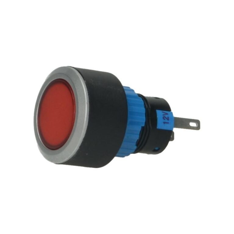 Kontrolka LAS1-AWY-D/R/24/P, podświetlenie LED 24V AC/DC, czerwone, fi22, IP65, do lutowania, Onpow