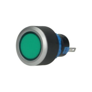 Kontrolka LAS1-AWY-D/G/12/P, podświetlenie LED 12V AC/DC, zielone, fi22, IP65, do lutowania, Onpow