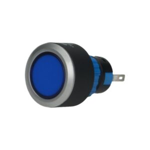 Kontrolka LAS1-AWY-D/B/12/P, podświetlenie LED 12V AC/DC, niebieskie, fi22, IP65, do lutowania, Onpow
