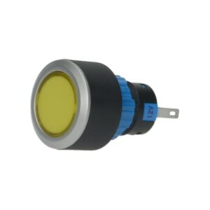 Kontrolka LAS1-AWY-D/Y/12/P, podświetlenie LED 12V AC/DC, żółte, fi22, IP65, do lutowania, Onpow