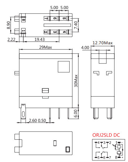 Przekaźnik ORJ-2S-LD-24VDC Onpow Przekaźnik ORJ-2S-LD-24VDC Onpow