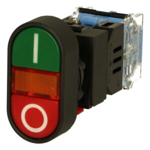 Przycisk sterowniczy podwójny z podświetleniem LAS0-K-11S/24, zielony/czerwony, NO/NC, monostabilny Onpow Przycisk sterowniczy podwójny z podświetleniem LAS0-K-11S/24, zielony/czerwony, NO/NC, monostabilny Onpow