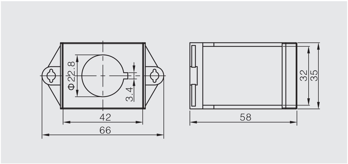 Adapter przycisku na szynę DIN - T33-22 Adapter przycisku na szynę DIN - T33-22