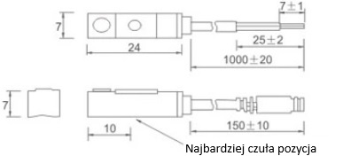 Czujnik położenia tłoka siłownika XC-03P - przewód 1 metr Czujnik położenia tłoka siłownika XC-03P - przewód 1 metr