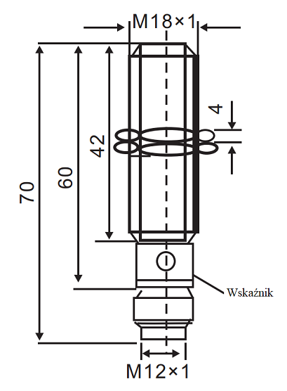 Czujnik indukcyjny LM18-3005NCT NPN NO/NC 5mm Yumo Czujnik indukcyjny LM18-3005NCT NPN NO/NC 5mm Yumo