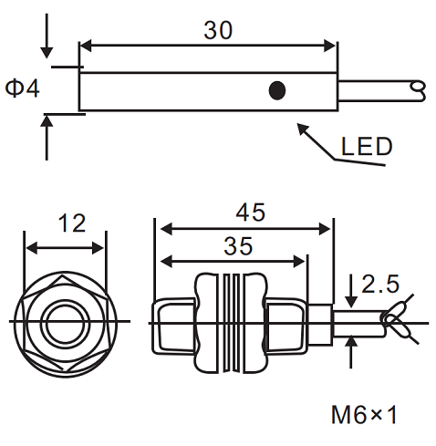 Czujnik indukcyjny LM5-3001NA NPN NO Yumo Czujnik indukcyjny LM5-3001NA NPN NO Yumo