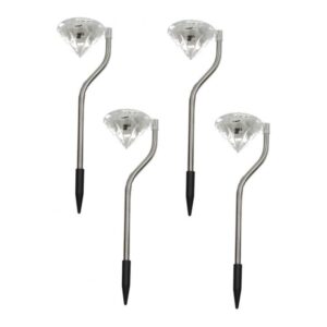 Lampa solarna ogrodowa wbijana LED diament 4 szt