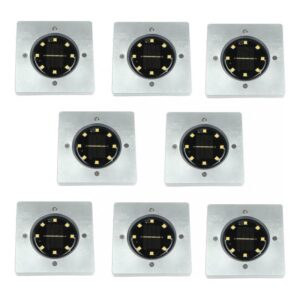 Lampa solarna ogrodowa wbijana LED tarasowa 8 szt