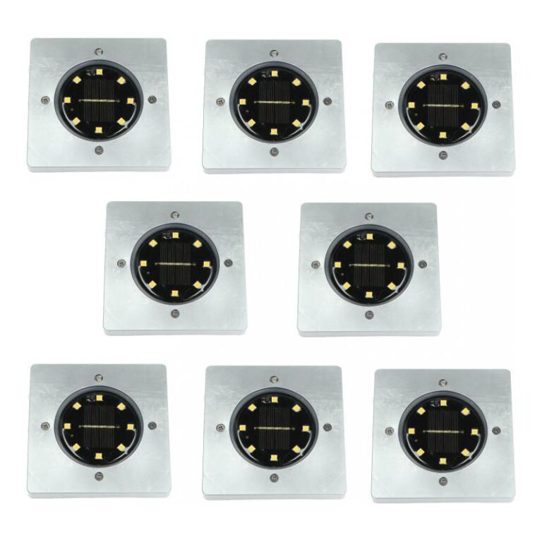 Lampa solarna ogrodowa wbijana LED tarasowa 8 szt