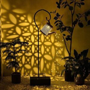 Lampa solarna ogrodowa wbijana LED konewka