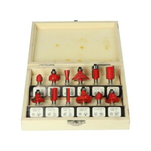 Zestaw 12 sztuk frezów do drewna 1/4'' Zestaw 12 sztuk frezów do drewna 1/4''