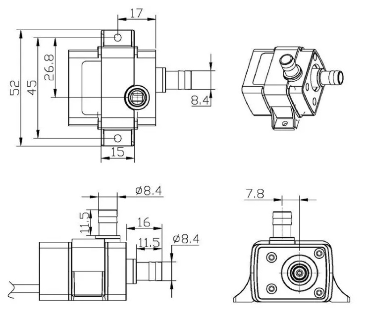 Pompka zanurzeniowa 12 VDC 240 L/H Pompka zanurzeniowa 12 VDC 240 L/H