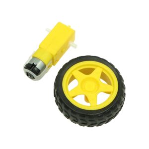 Silnik DC 6V z kółkiem plastikowym 65mm Silnik DC 6V z kółkiem plastikowym 65mm