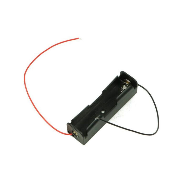 Koszyk baterii 1x18650 z przewodami