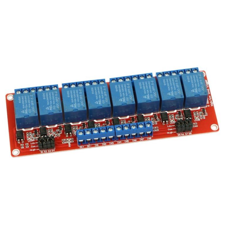Moduł przekaźnikowy ośmiokanałowy 5VDC