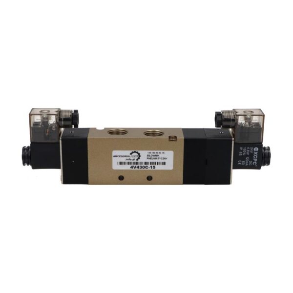 Elektrozawór pneumatyczny 4V430C-15-DC24V 5/3 monostabilny NC 1/2''